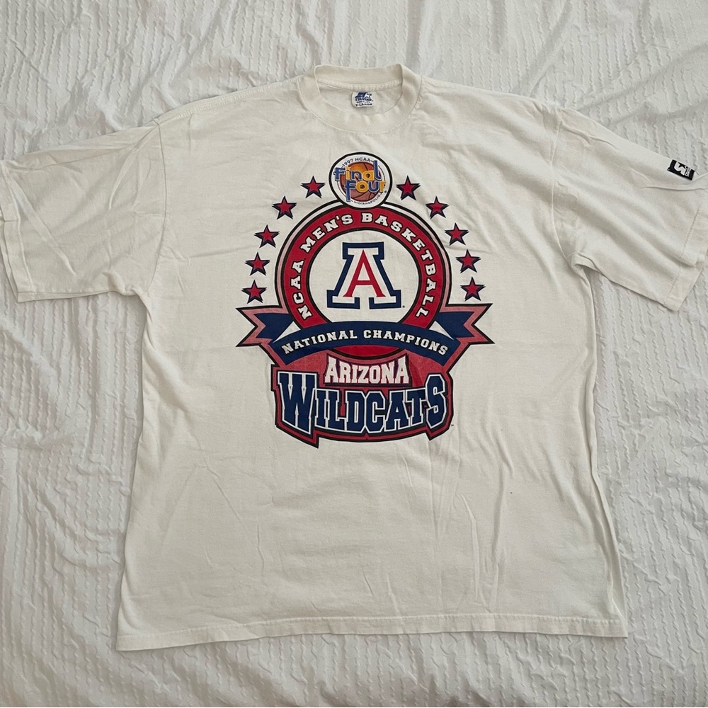 Arizona Wildcats 1997 Final Four NCAA Basketball Vintage Mens XL Shirt starter